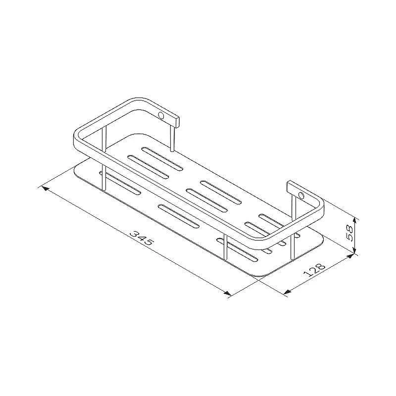 Полка корзина AM.PM Sense L A7453122 Черная матовая