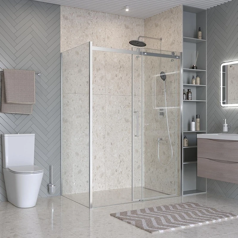 Душевой уголок BelBagno Marino 2 140x90 MARINO-2-AH-1-140/90-C-Cr профиль Хром стекло прозрачное
