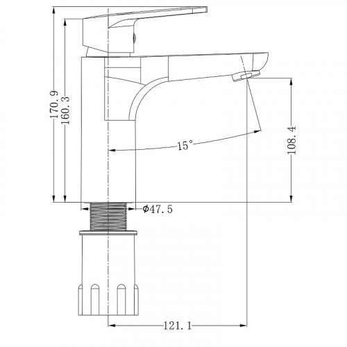 Смеситель для раковины ESKO Mexico MX 26 Хром латунь