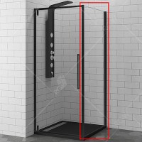 Душевая стенка RGW Z-050-3 100 352253100-14 профиль Черный стекло прозрачное