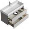 Тумба под раковину Aqwella Geometria 100 GE01102ST подвесная Серый туман