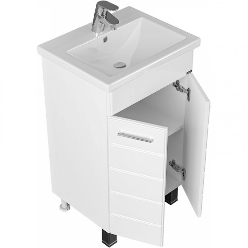Тумба под раковину СанТа Омега 50 207001 Белая МДФ / ЛДСП