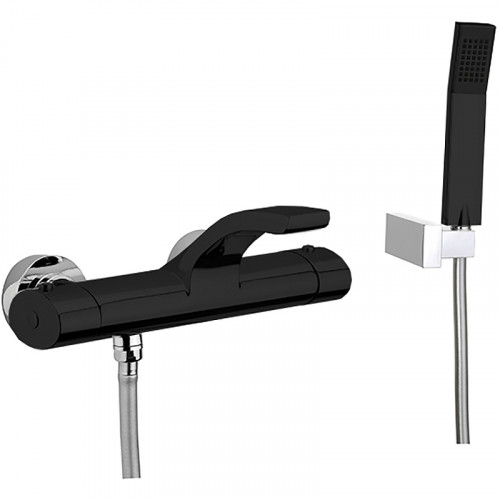 Смеситель для ванны Webert Wolo WO980201564 Черный матовый на стену