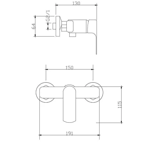 Смеситель для душа Fmark FM3039 цвет Хром