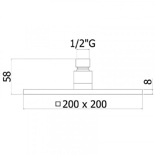 Верхний душ Paffoni Syncro ZSOF075CR Хром нержавеющая сталь на стену