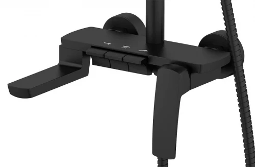 Душевая система Azario Conda AZ-K2311B цвет Черный матовый