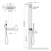 Душевая система Timo Petruma SX-5249/00SM с термостатом Хром латунь встраиваемый