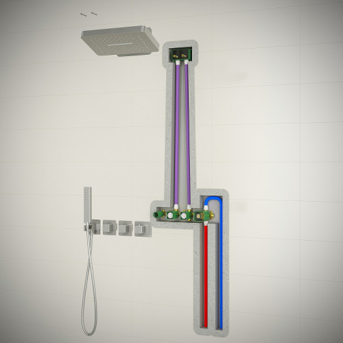 Душевая система Timo Petruma SX-5249/00SM с термостатом Хром латунь встраиваемый