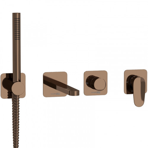 Смеситель для ванны WasserKRAFT Asphe A7751.287.289.290.292.291 Розовое золото латунь встраиваемый