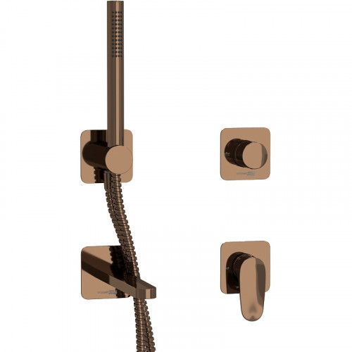 Смеситель для ванны WasserKRAFT Asphe A7751.287.289.290.292.291 Розовое золото латунь встраиваемый