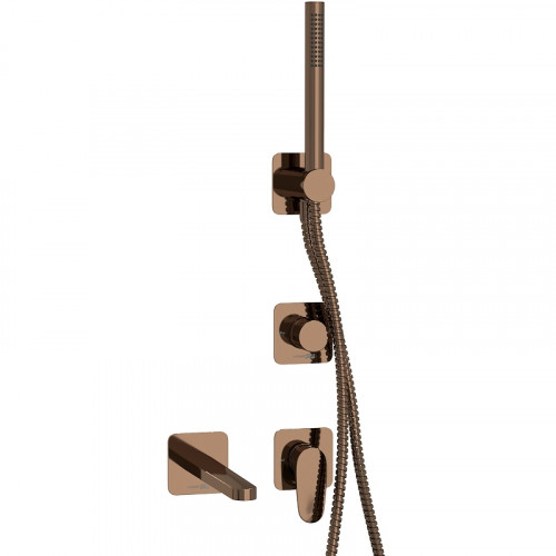 Смеситель для ванны WasserKRAFT Asphe A7751.287.289.290.292.291 Розовое золото латунь встраиваемый