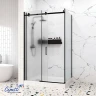 Душевой уголок Ceruttispa Чезас (Ceza's) 120х90 L CEZA'S120BF 12016 профиль Черный матовый стекло матовое
