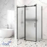 Душевой уголок Ceruttispa Чезас (Ceza's) 120х90 L CEZA'S120BF 12016 профиль Черный матовый стекло матовое