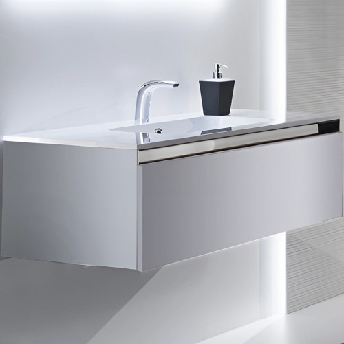 Тумба с раковиной SanVit Кубэ-1 90 kkube1090w подвесная Белая глянцевая МДФ / ЛДСП