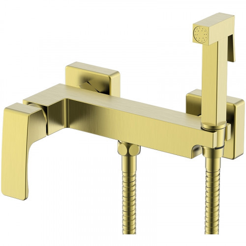 Гигиенический душ со смесителем Raglo R01.51.03 Золото матовое латунь на стену