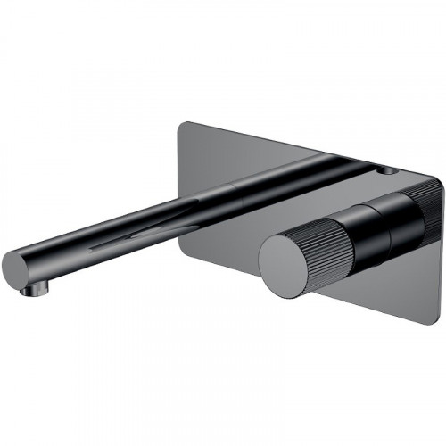 Смеситель для раковины Boheme Stick 125-SGM.3 Оружейная сталь глянцевая латунь встраиваемый