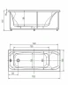 Акриловая ванна Aquatek Альфа 170x70 ALF170-0000047 без гидромассажа с фронтальной панелью с каркасом (разборный) со слив-переливом (слева)