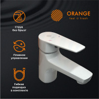 Смеситель для раковины Orange Loop M26-021W Белый