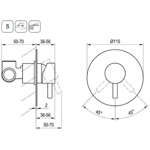 Смеситель для душа Ravak Espirit ES 062.60RGB.O1 X070359 Розовое золото
