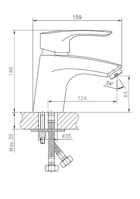 Смеситель для раковины Haiba HB1066 Хром