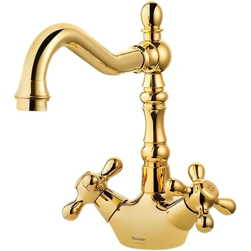 Смеситель для раковины Shouder Barouqe 0150406 Золото