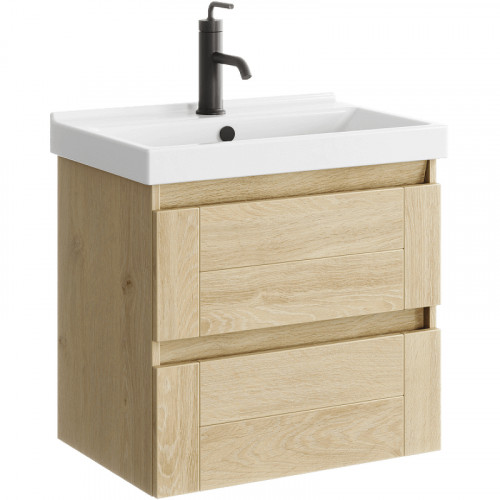 Тумба под раковину Aqwella Astrid 60 AST0106DD подвесная Дуб Давос МДФ / ЛДСП