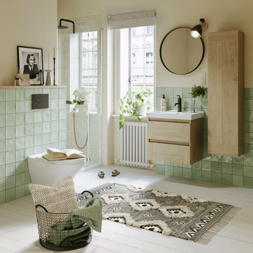 Тумба под раковину Aqwella Astrid 60 AST0106DD подвесная Дуб Давос МДФ / ЛДСП