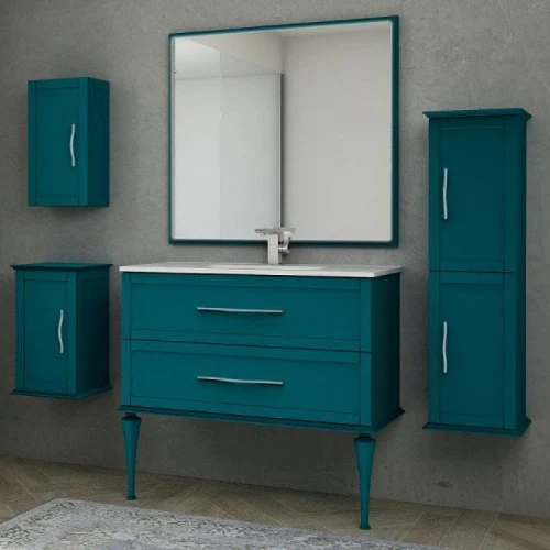 Тумба под раковину Cezares Tiffany 100 54953 подвесная Blu Petrolio МДФ / ЛДСП