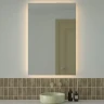 Зеркало Defesto Glow 80х120 DF 2520S с подсветкой 38W-3000К/с фацетом/Сенсорный выключатель/Теплый белый свет
