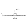 Верхний душ Newform X-Steel 316 29392X.50.050 цвет Inox