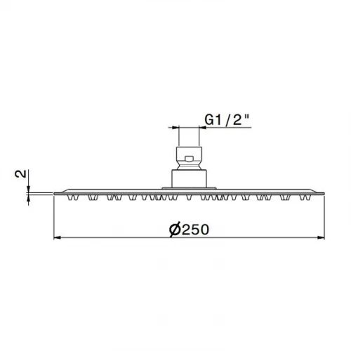 Верхний душ Newform X-Steel 316 29392X.50.050 цвет Inox