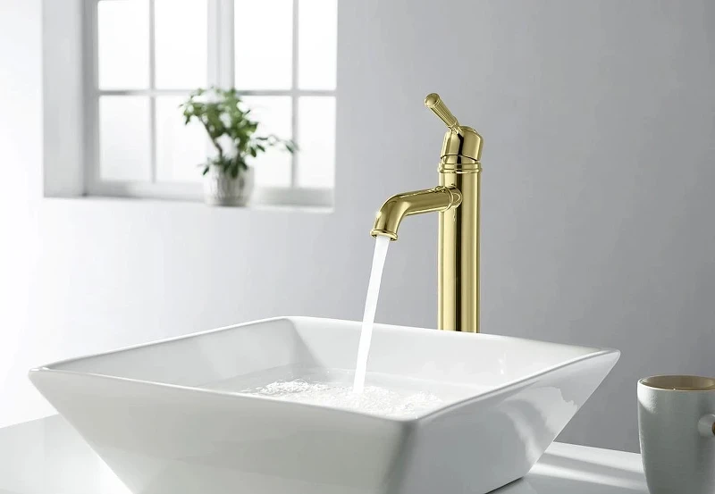 Смеситель для раковины Aquatek Классик AQ1504PG Полированное золото латунь