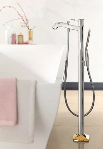 Смеситель для ванны Hansgrohe Metropol Classic 31445090 Хром Золото латунь на пол
