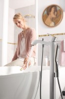 Смеситель для ванны Hansgrohe Metropol Classic 31445090 Хром Золото латунь на пол