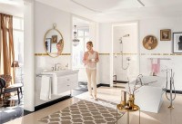 Смеситель для ванны Hansgrohe Metropol Classic 31445090 Хром Золото латунь на пол