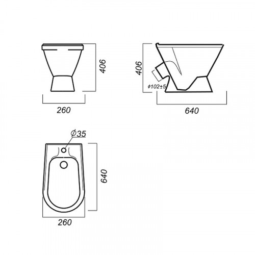 Биде Sanita Самарское BD.FS/Samarsky/C/WHT.G/S1 Белое