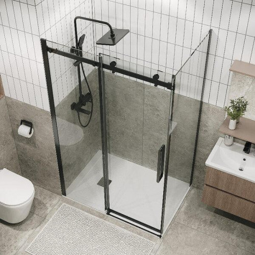 Душевой уголок Grossman Classic 120x100 120.K33.04.1210.42.00 профиль Графит сатин стекло прозрачное