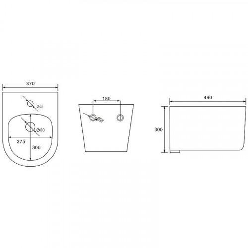Биде Aquatek Мия AQ1004-MB подвесное Черное матовое