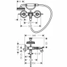 Смеситель для ванны Axor Montreux 16551820 Шлифованный никель