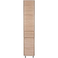 Шкаф пенал Style Line Атлантика 35 L Люкс Plus СС-00002228 с бельевой корзиной Ясень перламутр