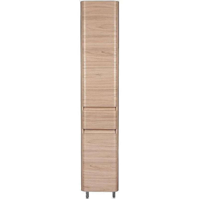 Шкаф пенал Style Line Атлантика 35 L Люкс Plus СС-00002228 с бельевой корзиной Ясень перламутр
