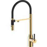 Смеситель для кухни Paulmark Magneto One Ma213188-SBG Светлое брашированное золото латунь