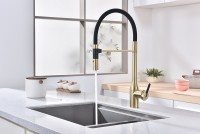 Смеситель для кухни Paulmark Magneto One Ma213188-SBG Светлое брашированное золото латунь