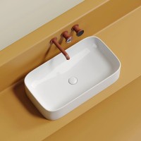 Раковина-чаша Ceramicanova Element 71 CN6054 Белая глянцевая фарфор накладная