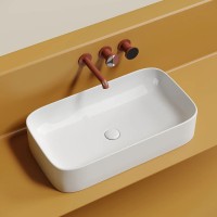 Раковина-чаша Ceramicanova Element 71 CN6054 Белая глянцевая фарфор накладная