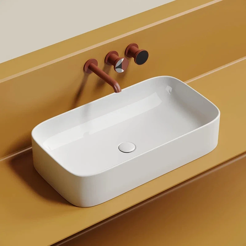 Раковина-чаша Ceramicanova Element 71 CN6054 Белая глянцевая фарфор накладная