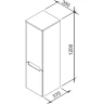 Шкаф пенал Ravak SB Classic 35 R X000000957 подвесной Капучино Белый МДФ / ЛДСП
