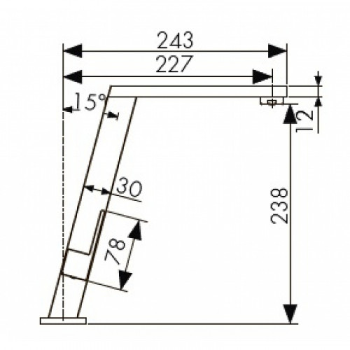 Смеситель для кухни Kaiser Vico 30144 Хром латунь