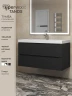 Тумба с раковиной Uperwood Tanos 100 291020256 подвесная цвет Черный матовый