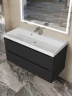 Тумба с раковиной Uperwood Tanos 100 291020256 подвесная цвет Черный матовый